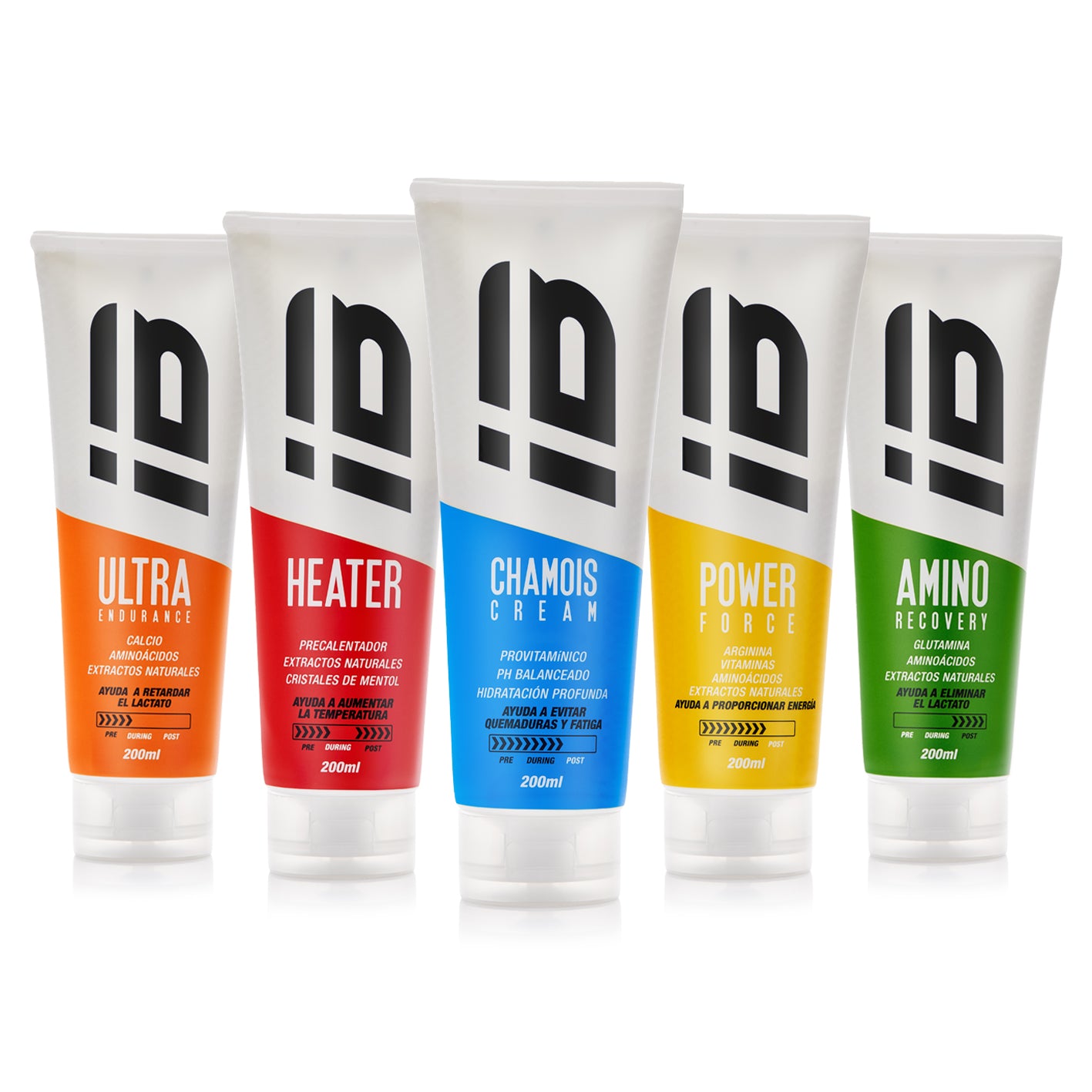 KIT 5 Creams (Power + Ultra + Heater + Amino + Chamois Men Blue) - INBIKE - IB PERFORMANCE SPORTS