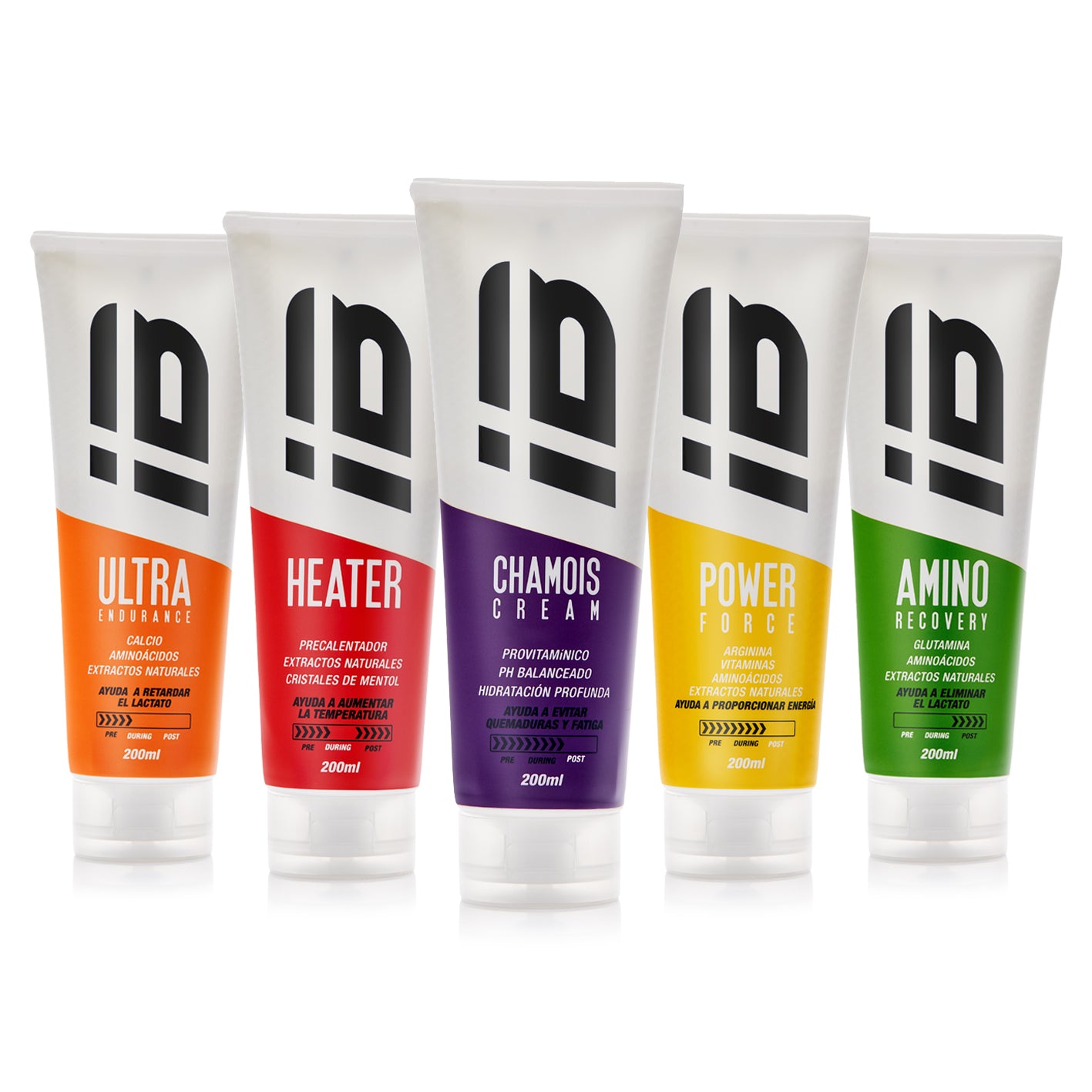 KIT 5 Creams (Power + Ultra + Heater + Amino + Chamois Women Purple) - INBIKE - IB PERFORMANCE SPORTS