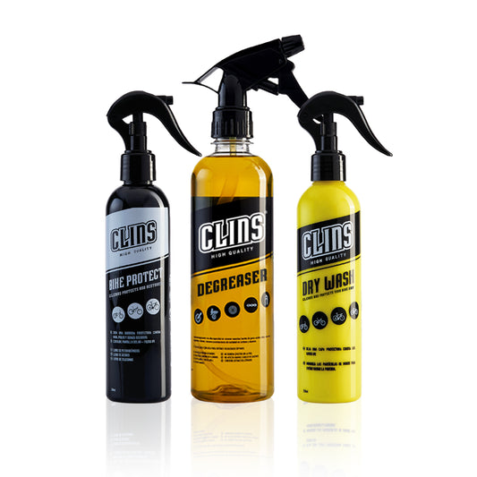 CLEANING KIT 3 CLINS (DEGREASER + BIKE PROTECT + DRY WASH)