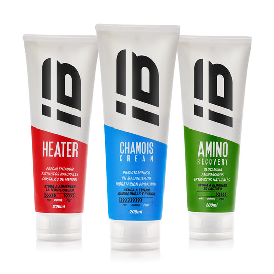 Kit 3 Creams (Heater+Amino+Chamois for men) - INBIKE - IB PERFORMANCE SPORTS